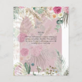 BUDGET Stof Roze Pampasgras Bruiloft Flyer (Achterkant)