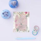 BUDGET Stof Roze Pampasgras Bruiloft Flyer (Enkel)