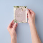 BUDGET Stof Roze Perzik Pampas Gras Bruiloft Flyer (Hand)