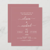 Budget Stof Roze Roze Trouw Moderne Typografie (Voorkant / Achterkant)