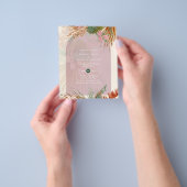 BUDGET Stof Roze Tropisch Pampasgras Bruiloft Flyer (Hand)