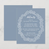 Budget Stofblauw Bloemenkrans Trouwdetails (Voorkant / Achterkant)