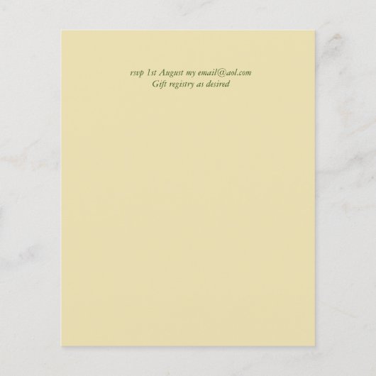 BUDGET Stofblauw Goud Groen Achtergrond Bruiloft U (Achterkant)