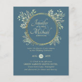 BUDGET Stofblauw Goud Groen Achtergrond Bruiloft U (Voorkant)