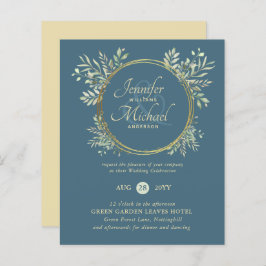 BUDGET Stofblauw Goud Groen Achtergrond Bruiloft U