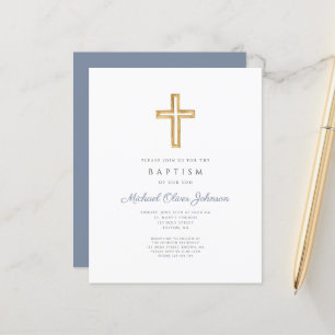 Budget Stofblauw Houten Kruis Religieuze Jongens D