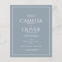 BUDGET Stofblauw MONOCHROOM Huwelijk