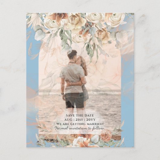 BUDGET Stofblauw Pampasgras Bruiloft (Voorkant)