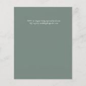 BUDGET Stofblauwe Bloemen Lime Huwelijk (Achterkant)