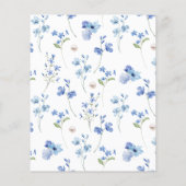 BUDGET Stofblauwe Parels & Prosecco Bruidsdiner Flyer (Achterkant)