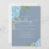 BUDGET Stofblauwe Rozen Huwelijksbudget (Voorkant)