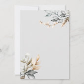 Budget stoffig blauw gouden frame kaart (Achterkant)