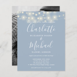 Budget Stoffige Blauwe Lichten Foto Bruiloft Uitno