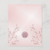 BUDGET Stoffige roze kersenbloesem Chinese bruilof (Achterkant)