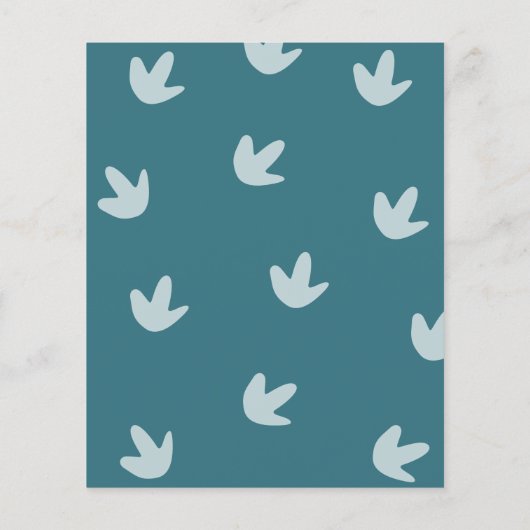 Budget Stomp Chomp Roar Dinosaur Vier Uitnodiging (Achterkant)