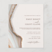 Budget Stone Marble Agate Wedding Invitation Flyer (Voorkant)