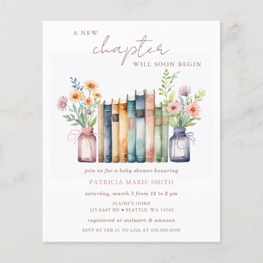 Budget Story boek Genderneutraal Baby shower (Voorkant)