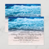 Budget strand bruiloft uitnodiging (Voorkant / Achterkant)