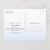 Budget strand foto trouwkaart Save the Date Aankondigingskaart (Achterkant)