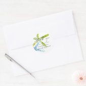 BUDGET STRAND Zee Oceaan Leven Bruiloft Ronde Sticker (Envelop)