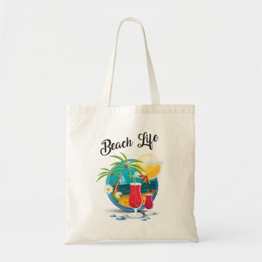 Budget strandtas tote bag (Voorkant)