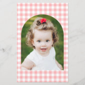 Budget Strawberry 1e Verjaardag Foto uitnodiging (Achterkant)