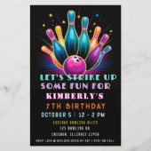 Budget Strike Up Neon Glow Bowling Verjaardag (Voorkant)