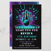 Budget Strike Up Neon Glow Bowling Verjaardag (Voorkant / Achterkant)