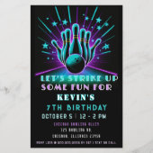 Budget Strike Up Neon Glow Bowling Verjaardag (Voorkant)