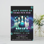 Budget Strike Up Neon Glow Bowling Verjaardag (Staand voorkant)