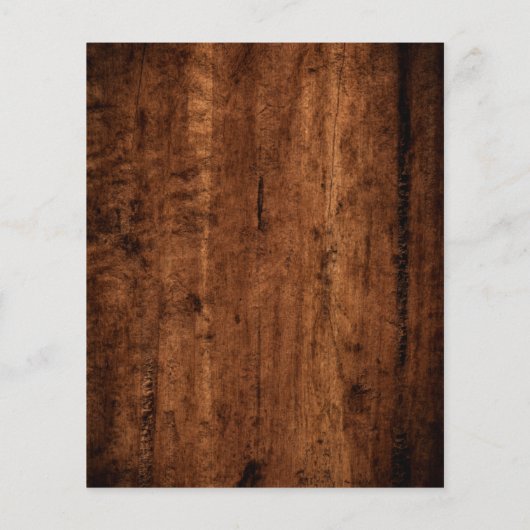 Budget String Licht Rustiek Hout Huwelijksuitnodig (Achterkant)