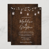 BUDGET String Light Mason Jar Rustic Wood Weddensc (Voorkant / Achterkant)