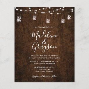 BUDGET String Light Mason Jar Rustic Wood Weddensc