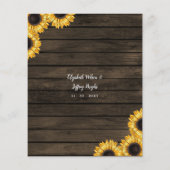 Budget String Light Sunflower Weddenschap (Achterkant)