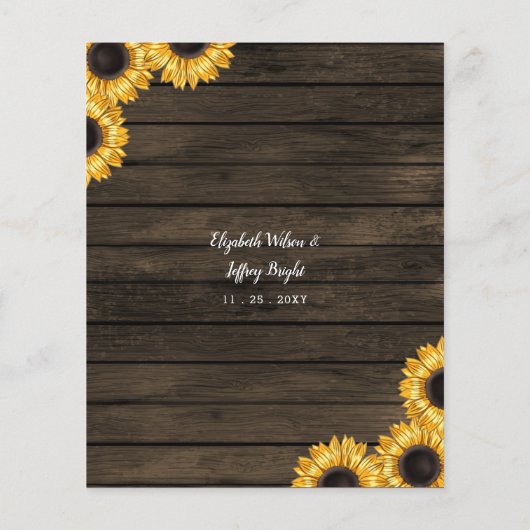 Budget String Light Sunflower Weddenschap (Achterkant)