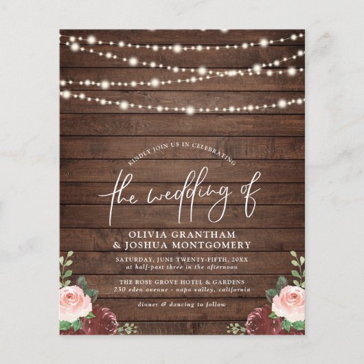 Budget String Lights & Bouquet Floral Wedding (Voorkant)