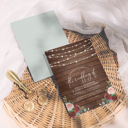 Budget String Lights & Bouquet Floral Wedding