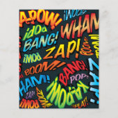 Budget stripboek pop art trouwuitnodiging (Achterkant)