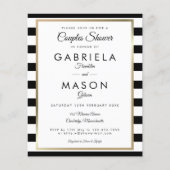 Budget Stripe WeddingCouples Shower Uitnodiging Flyer (Voorkant)