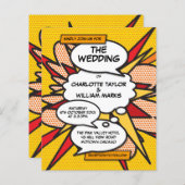 Budget Strips Pop Art Trouwkaart (Voorkant / Achterkant)