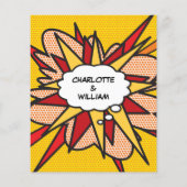 Budget Strips Pop Art Trouwkaart (Achterkant)