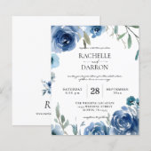 Budget Stusty Blue & Blue Floral Wedding (Voorkant / Achterkant)