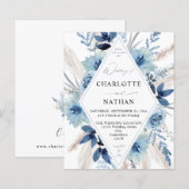 Budget Stusty Blue Boho Floral Wedding (Voorkant / Achterkant)