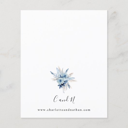 Budget Stusty Blue Boho Floral Wedding (Achterkant)