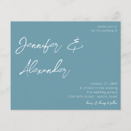 Budget Stusty Blue Calligraphy Foto Wedding V2 Flyer
