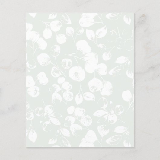 Budget Stusty Blue Eucalyptus Waterverf Weddenscha (Achterkant)