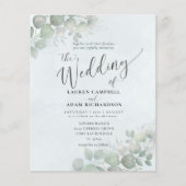 Budget Stusty Blue Eucalyptus Waterverf Weddenscha (Voorkant)