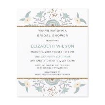 Budget Stusty Blue Floral Bridal Shower