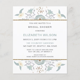 Budget Stusty Blue Floral Bridal Shower