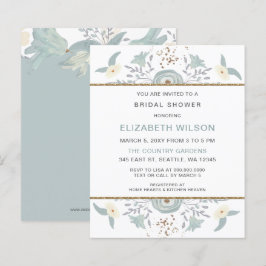 Budget Stusty Blue Floral Bridal Shower